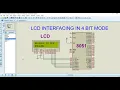 lcd interfacing in 4 bit mode using 8051