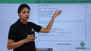 Java - Access Non Access Modifier Example