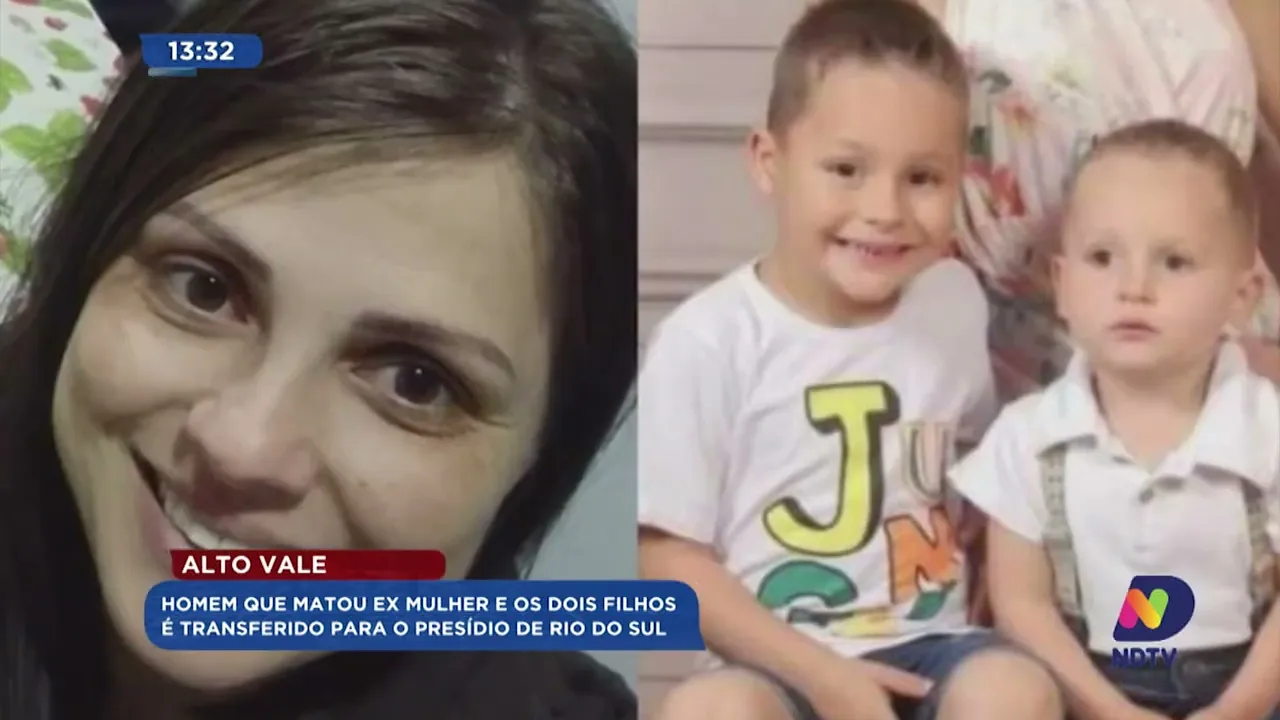 Homem que matou ex-mulher e os dois filhos é transferido para o Presídio de Rio do Sul
