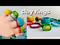 How To Make Clay Rings Trendy Chunky Colorful Clay Rings Emma Chamberlain Pinterest Inspired