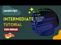 Why Use Static Methods Static VS Instance Methods JavaScript Walkthrough JavaScript Static Methods