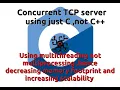 Concurrent TCP server using C and POSIX multithreading