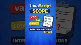 JavaScript Scope Explained var vs let vs const Interview Questions Part 1