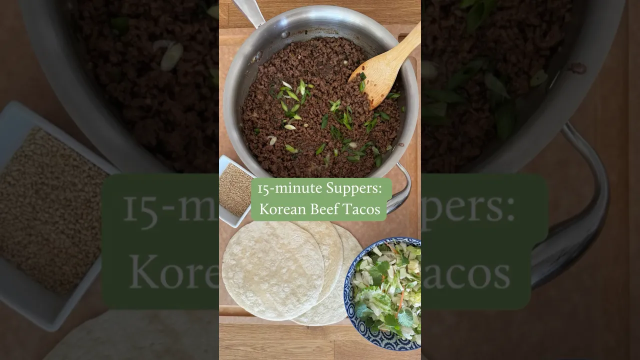 Korean Beef Tacos in 15 minutes