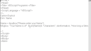 string size length - VBScript