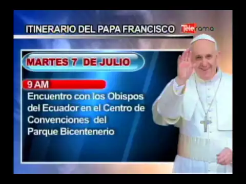 Itinerario del Papa Francisco