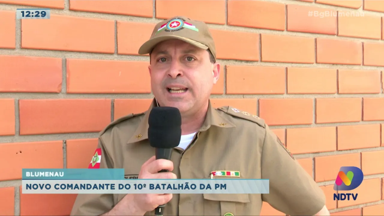 Novo comandante de PM de Blumenau fala sobre o trabalho no 10º BPM