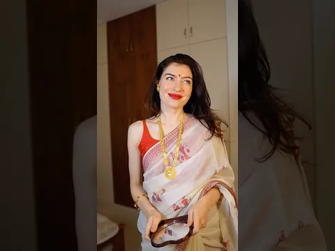 Bengali girl energy 🌹 #bengali #grwm #sari #hindi