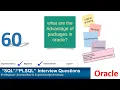 Oracle PL SQL interview question Oracle advantages of packages