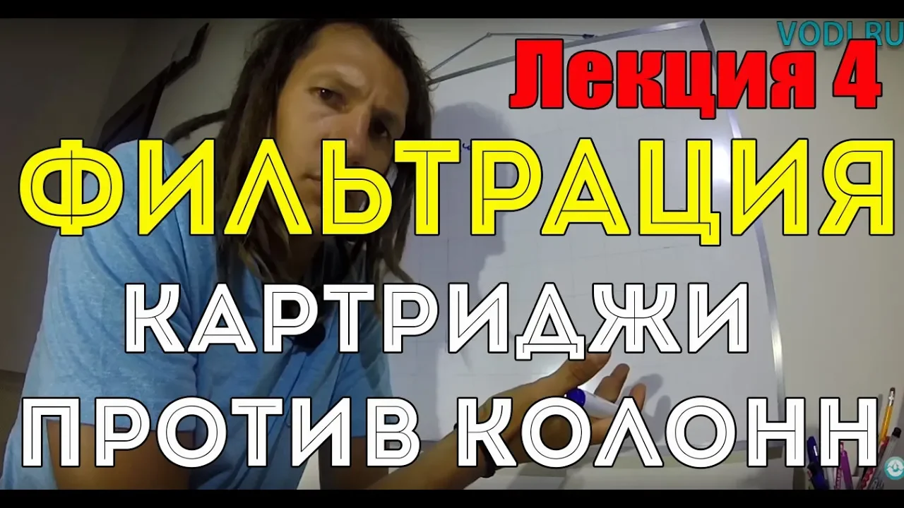 Видеолекция 4. Фильтрация Воды. Картриджи против колонн. / Ochistkavodi.ru