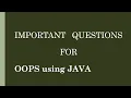 Object-Oriented Programming using JAVA Important Questions for Exams FOR PSBTE IT Diploma Students