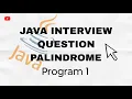 Java Palindrome Program for Beginners Easy Logic Explained