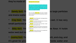 Soil And It S Types Meaning Of Soil And Types Of Soil 