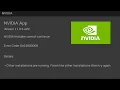 NVIDIA Installer cannot be continue - Error Code 0xE4000008
