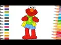 Sesame Street Colouring Elmo Speed Coloring Pages for Kids