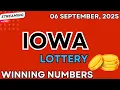 Iowa Midday Lottery Results For - 06 Sep 2025