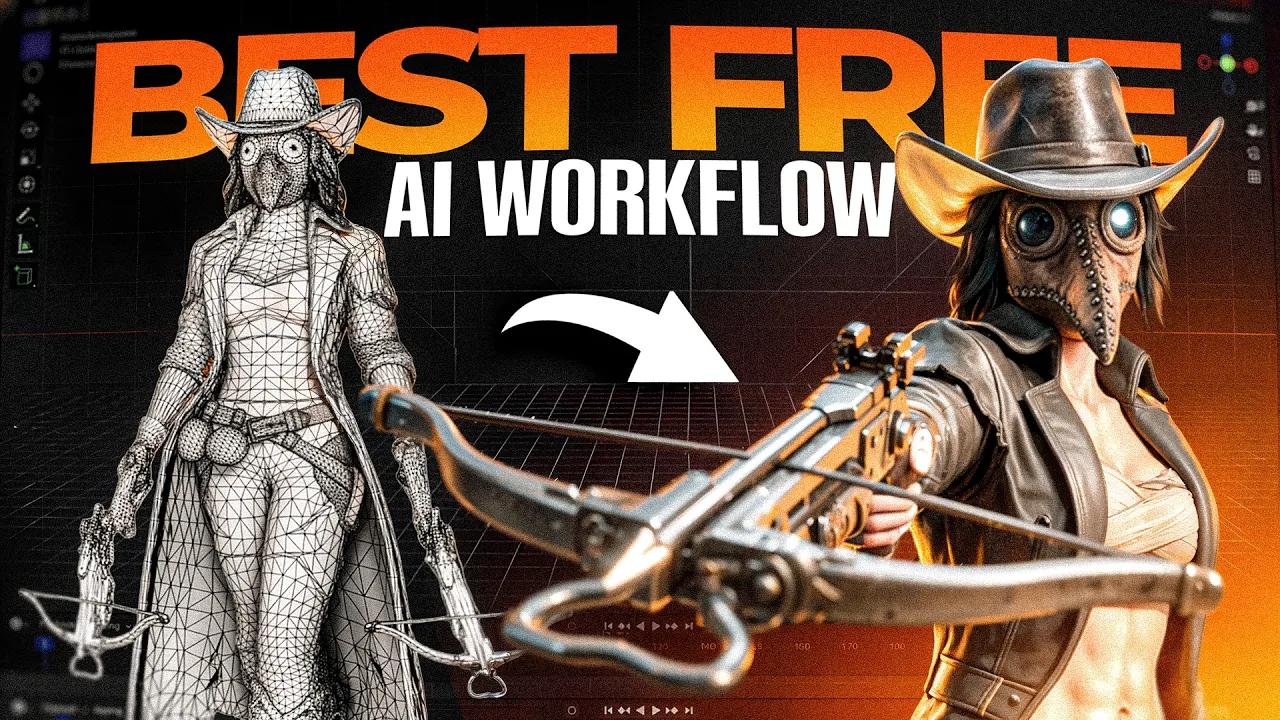 My Complete FREE AI 3D Workflow — Characters & Props Pipeline: video thumbnail