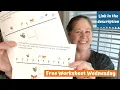 Free Worksheet Wednesday Spring Number Lines