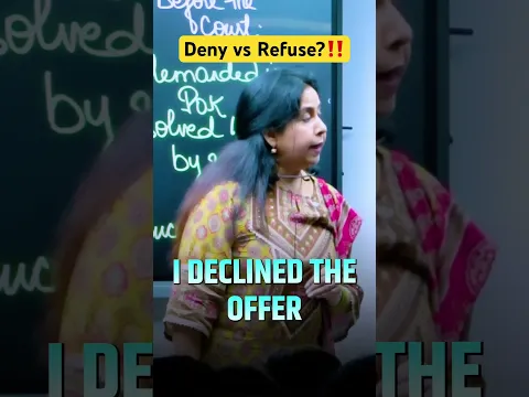 Deny vs refuse ?!😳 @NeetuSinghSpoken #learnenglish #neetumam