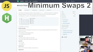 Medium Minimum Swaps 2 Hackerrank javascript arrays sorting