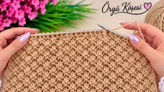 İki Şişle Çok Şık Örgü Modeli 🧶 Her Örgüde Kullanabileceğiniz Kolay ve Gösterişli Model