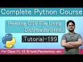Reading CSV File Using DictReader Python Tutorial In Hindi Tutorial 199