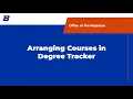 Arranging Courses in Degree Tracker