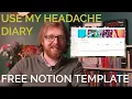 Headache Migraine Diary in Notion Free Notion Template