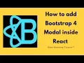 How to add Bootstrap 4 modal in react React Bootstrap tutorial 7