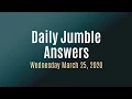 Daily Jumble March 25 2020 Jumble Answers for 2020
