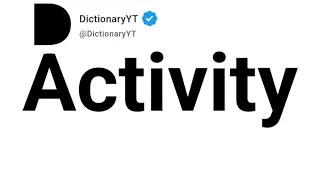 Activity Similar Words