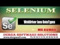 Selenium - WebDriver Java Data Types
