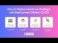 How to Deploy Laravel on Hostinger with Deployment GitHub