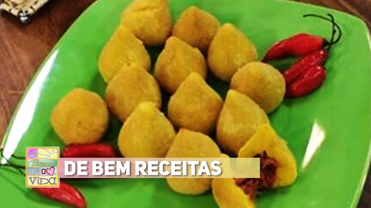 DE BEM RECEITAS COXINHA GOURMET DE CARNE SECA COM ABÓBORA