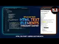 HTML CSS Part 1 Lecture 6 HTML Text Elements p sub sup mark code More NaseebCodeStudio