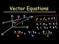 How To Find The Vector Equation of a Line and Symmetric Parametric Equations