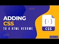 Add CSS to Your HTML Resume Website Part 2 Beginner CS Project
