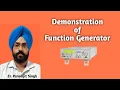 Demonstration of Function Generator in Hindi Basic Electronics Practical 2