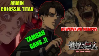 explode colossal titan armin u0026 death titan war hammer attack on titan eps 66 