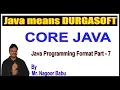 Java Tutorials Core Java Java Programming Format Part - 7 by Nagoor Sir