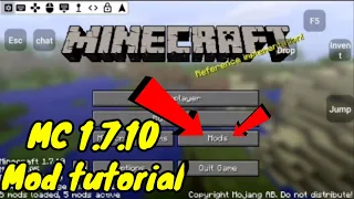 Mod tutorial MC 1 7 10 MCinabox Minecraft java android AjGamingPH