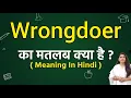 What is the meaning of Wrongdoer What does Wrongdoer mean Word meaning