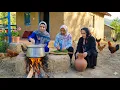 3 Generations of a Family Cooking a Traditional Dish | Village Life in the Mountains of Iran