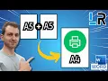 How to print 2 A5 pages on 1 A4 sheet 1 MINUTE