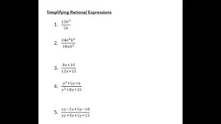 Simplifying Rational Expressions