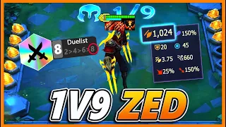 ⭐️⭐️⭐️ ZED STEALS EVERYONE AD (60% ATTACK SPEED PER AUTO)  - BunnyFuFuu | Teamfight Tactics | SET 4