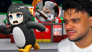 GUGU GAGA PINGUIM NA PIZZARIA DO PAPA PIZZA!