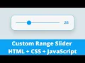 How to Create Custom Range Slider using HTML CSS JavaScript