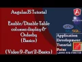 AngularJS Tutorial Basics 9- Table columns display Orderby