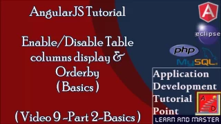 AngularJS Tutorial Basics 9- Table columns display Orderby